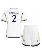 Otroški Nogometna dresi replika Real Madrid Daniel Carvajal #2 Domači 2023-24 Kratek rokav (+ hlače)